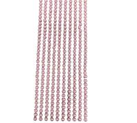 Lot de 500 mini perles autocollantes rondes à dos plat de 3 mm (rose AB)