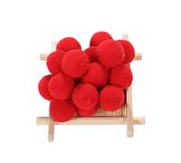 Lot de 500 mini pompons pour le bricolage, 15 mm, petites boules, moelleuses et colorées, accessoires de bricolage, accessoires pour décoration, couture, bricolage, rouge
