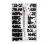 Lot de 500 mini vis avec 18 tailles pour réparation et assemblage d'ordinateur portable, livré dans une boîte de tri en plastique pour un rangement et une utilisation faciles