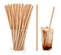 Lot de 500 pailles en papier, 19,7 cm x 6 mm, pailles en papier biodégradable, jetables, en papier kraft solide, pour boissons, fêtes, mariages et occasions