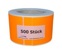 Lot de 500 pastilles adhésives rectangulaires 50 x 50 mm - Orange vif