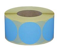 Lot de 500 pastilles adhésives sur rouleau/diamètre 80 mm (bleu)