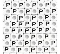Lot de 500 perles cubiques en acrylique blanc avec lettre de l'alphabet B pour la fabrication de bracelets, colliers, bijoux (STU-500FZM-P) - 6 x 6 mm