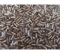 LOT DE 500 PERLES DE ROCAILLE TUBE BEIGE FONCE - MARRON 5 mm - LIVRAISON GRATUITE - CREATION