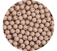 Lot de 500 perles rondes en acrylique marron clair mat de 8 mm, boules rondes en acrylique givr , perles en gomme, perles bulles, grosses perle