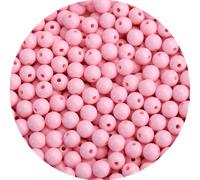 Lot de 500 perles rondes en acrylique rose clair lisse de 8 mm, boules en acrylique, perles en gomme, perles en r sine plastique, grosses perles pour