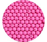 Lot de 500 perles rondes en acrylique rose lisse de 8 mm, boules en acrylique, perles en gomme, perles en r sine plastique, pour la fabrication d