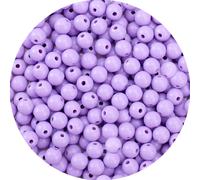 Lot de 500 perles rondes en acrylique violet clair lisses de 8 mm, boules en acrylique, perles en gomme, perles en r sine plastique pour collier