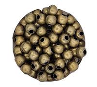 Lot de 500 perles rondes en métal avec trou pour travaux manuels, perles pailletées, perles intercalaires, perles de 2 mm