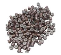 Lot de 500 petites perles d'extension de cheveux doublées de silicone avec maillons en aluminium pour une fixation sûre et résistante à la rouille