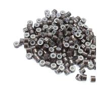 Lot de 500 petites perles d'extension de cheveux doublées de silicone avec maillons en aluminium pour une fixation sûre et résistante à la rouille