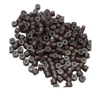 Lot de 500 petits anneaux doublés en silicone pour extensions de cheveux Perles en aluminium Accessoire de coiffure pour les amateurs de mode Fixation sécurisée