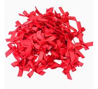 Lot de 500 petits nœuds en satin pour mariage, Noël, fête, anniversaire, cadeau, scrapbooking, sacs à sucre, baptême, décoration de bricolage, couture, sous-vêtements, 3 x 3 cm, rouge