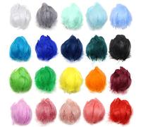 Lot de 500 plumes indiennes colorées naturelles pour travaux manuels, décoration, loisirs créatifs