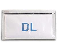 Lot de 500 - Pochette DL Porte-Documents Adhésive Transparente - Expédition Autocollante pour Petit Colis 225 x 122 mm (A4 Plié en 3) - Insertion des Documents - UGPAN2-500