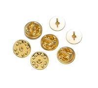 Lot De 500 Porte-broches, Épingles, Cravates, Chapeaux, Badges, Fermoirs Papillon À Pression Arrière, Base Plate, Accessoires Bijoux DIY Pour vos projets créatifs(Gold,15mm Pin Base)