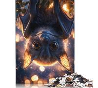 Lot de 500 puzzles chauve-souris mignonnes pour adultes - Puzzle en bois - Jouet éducatif pour soulager le stress - 500 pièces (52 x 38 cm)