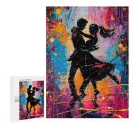 Lot de 500 puzzles pour adolescents Dancing in Paint Puzzle pour adultes Jeu familial Décoration de la maison pour anniversaire, Noël 500 pièces