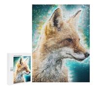 Lot de 500 puzzles pour adolescents Fox Face Wall Art Puzzle Jeu d'ingéniosité Soulagement de stress avec 500 pièces
