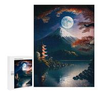Lot de 500 puzzles pour adolescents Moonlight Nature Japanese Puzzle Jeu d'ingéniosité Soulagement de stress stimulant pour compléter 500 pièces