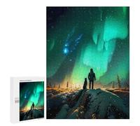 Lot de 500 puzzles pour adolescents Northern Light Stargazing Puzzle pour adultes Jeu pratique cadeau d'anniversaire cadeau d'anniversaire 500 pièces