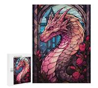 Lot de 500 puzzles pour adolescents Rose Valtaria Pink Dragon Puzzle Jeux familiaux Assemblage de motifs Anniversaire et Noël 500 pièces