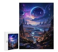 Lot de 500 puzzles pour adolescents The New Earth Cityscape Puzzle pour adultes Jeu pratique Décoration de la maison, anniversaire et Noël 500 pièces