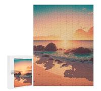Lot de 500 puzzles pour adultes Beautiful Beach Sunset Puzzle pour Adultes Jouet Décoration murale Décoration de la maison 500 pièces