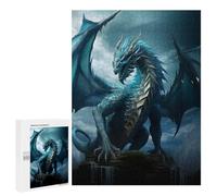 Lot de 500 puzzles pour adultes Blue Elder Dragon of Water Jeu familial analyse et logique interaction parents-enfants 500 pièces