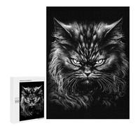 Lot de 500 puzzles pour adultes Cynical Expression Cat Jeu familial analyse et logique Interaction entre parents et enfants 500 pièces