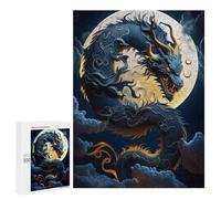 Lot de 500 puzzles pour adultes Dragon Moonlit Sky - 29 puzzles pour adolescents - Jeu à main - Découpe précise - Interaction parent-enfant 500 pièces
