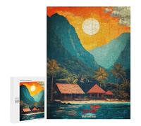 Lot de 500 puzzles pour adultes Java Art Jeu familial de puzzle analyse et logique interaction parents-enfants 500 pièces