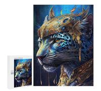 Lot de 500 puzzles pour adultes Léopard dans Armor Puzzle pour adultes Jouet anti-stress Analyse et logique Défi à résoudre 500 pièces