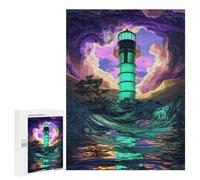Lot de 500 puzzles pour adultes Luminous Lighthouse Jeu familial analyse et logique Interaction entre parents et enfants 500 pièces
