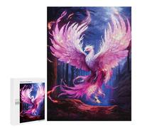 Lot de 500 puzzles pour adultes Phoenix enchanté dans la forêt mystique comme jouet anti-stress, décoration de la maison, interaction parent-enfant 500 pièces