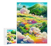 Lot de 500 puzzles pour adultes Rainbow Fields of Dreams Puzzles pour adolescents Jeu de main Coupe précise Interaction parent-enfant 500 pièces