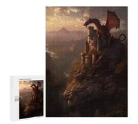 Lot de 500 puzzles pour adultes Sunset Over Dragons Keep Puzzle pour Adultes Jeux De Relaxation Cadeaux Pour Femmes Cadeaux D'anniversaire 500 PCS
