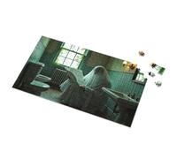 Lot de 500 puzzles pour fille de 3 ans, fantôme lisant le journal dans la salle de bain hantée, puzzle pour adultes (500 pièces)
