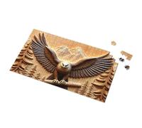 Lot de 500 puzzles pour filles de 3 ans représentant un aigle sculpté avec des montagnes et des arbres pour adultes (500 pièces)