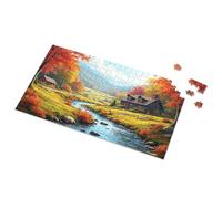 Lot de 500 puzzles pour filles de 3 ans - Sérénité d'automne : une cabane confortable dans la vallée - Puzzle pour adultes - 500 pièces