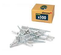 Lot de 500 - Rivet pop aveugle épanoui fleur éclaté tête plate aluminium/acier 4x16 mm
