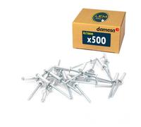 Lot de 500 - Rivet pop aveugle tête plate aluminium/acier 4x16 mm