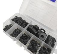 Lot de 500 rondelles plates en nylon noir M2 M5 M8 assorties
