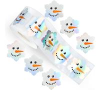 Lot de 500 rouleaux d'autocollants décoratifs à paillettes en forme de citrouille pour Halloween, enveloppes, cahiers, autocollants en PET orange étincelant, application facile, motif festif (bonhomme