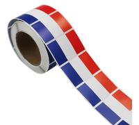Lot de 500 rouleaux d'étiquettes autocollantes - Drapeau français - Fournitures de fête - Décorations de faveurs - Bocaux - Lettres - Autocollants de fête Happy Bastille Day