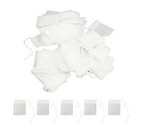 Lot de 500 sachets filtrants à thé avec cordon de serrage, en tissu non tissé, pour infusion de thé en vrac, phytothérapie chinoise, thé aux fleurs, épices, café, soupe