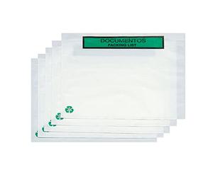 Lot de 500 sacs porte-documents en papier transparent pour expédier des paquets avec auto-fermeture adhésive facile et résistant. Sacs de 240 x 180 mm pour emballage du courrier et envois sûrs