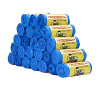 Lot de 500 Sacs Poubelle 30L - 25 Rouleaux de 20 sacs - 50x68 cm, Coloris Bleu - Sacs Poubelle de Cuisine Recyclés pour Usage Quotidien