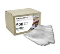 Lot de 500 sacs sous vide alimentaires professionnels | Pour tous les appareils de mise sous vide à chambre | Épaisseur 90 µ | Sacs à bord scellé | Sacs sous vide (300 x 450 mm)