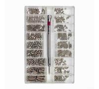 Lot de 500 vis et écrous de 18 tailles avec boîte de rangement en acier au carbone pour ordinateur portable, lunettes, montre, réparation de téléphone portable et assemblage à faire soi-même